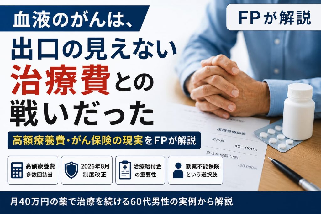 血液がんの治療費・高額療養費・がん保険の現実をFPが解説｜薬剤費40万円の実例