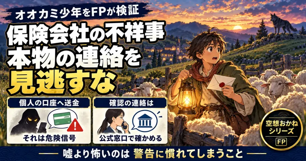 オオカミ少年をFPが検証 保険会社の不祥事 本物の連絡を見逃すな